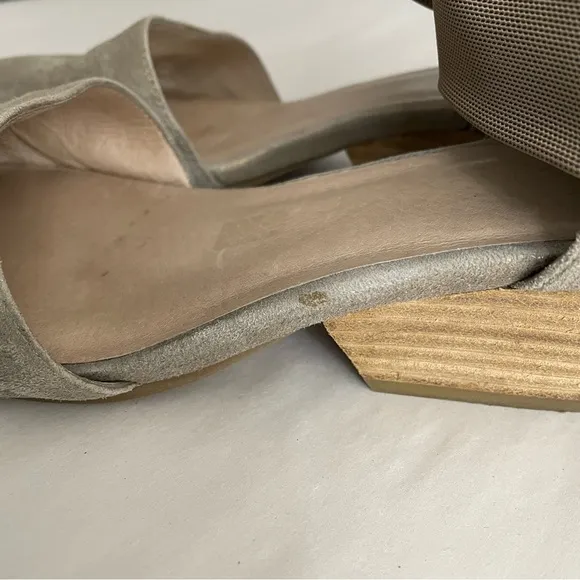Eileen Fisher Womens Beige Suede Fame D'orsay Cuffed Pumps Size 8.5