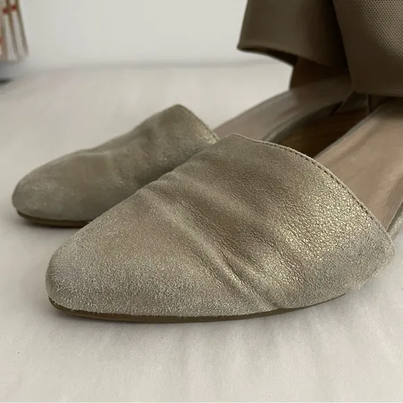 Eileen Fisher Womens Beige Suede Fame D'orsay Cuffed Pumps Size 8.5