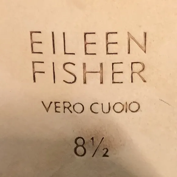 EILEEN FISHER Women's Size 8.5 Ria Beige Leather Slingback Stacked Heel Sandals