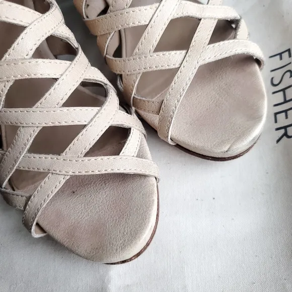 Eileen Fisher Women's Wedge Sandal Leather Tan Size 6