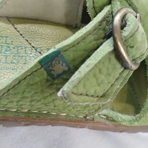 El Naturalista Sandals Womens 40 Yggdrasil N164 Slip On Clog Mules Leather Green