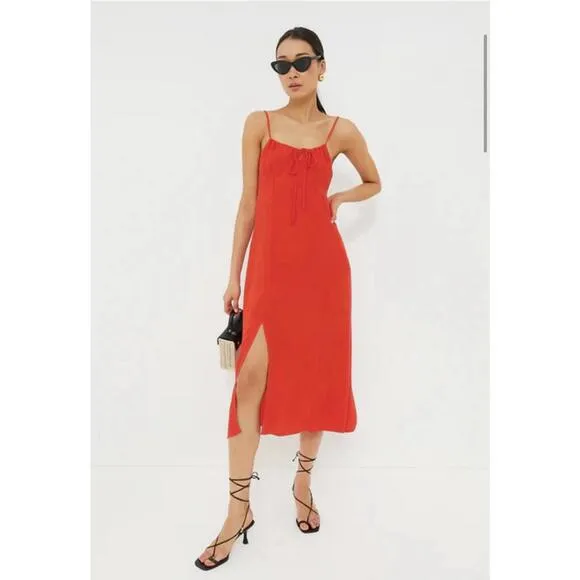 EMERSON FRY Grenadine Red Amy Sundress Dress $228 NWT Medium M Tuckernuck