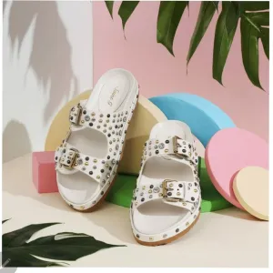 Emily Studded Double Buckle Sandal