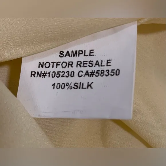 Equipment Femme Julianne 100% Silk Midi Dress Pale Yellow Brown Size small NWT