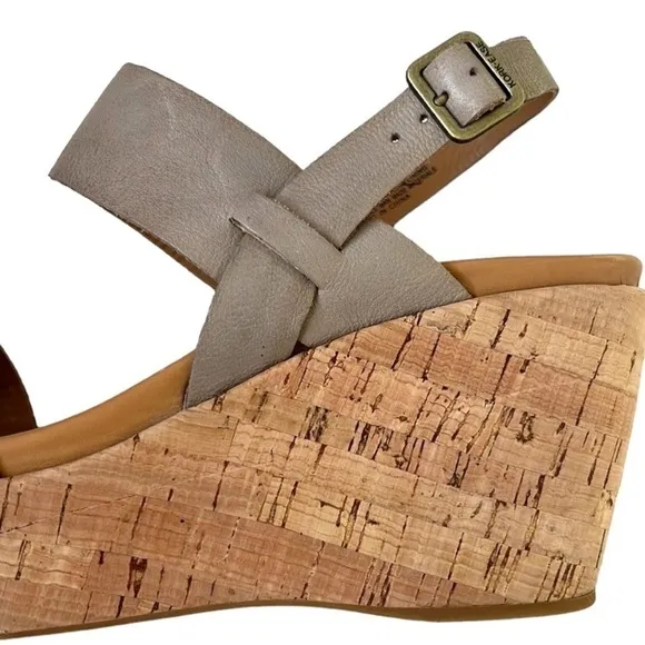 𝅺EUC Kork-Ease leather wedge sandals