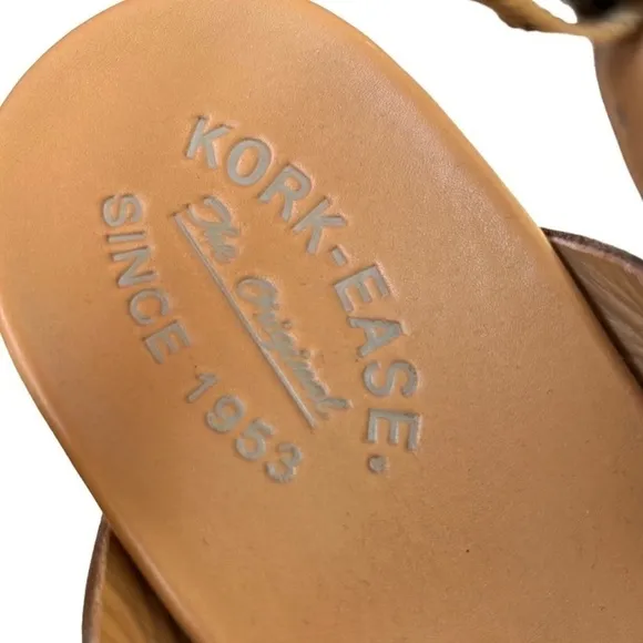 𝅺EUC Kork-Ease leather wedge sandals