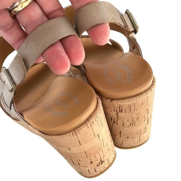𝅺EUC Kork-Ease leather wedge sandals
