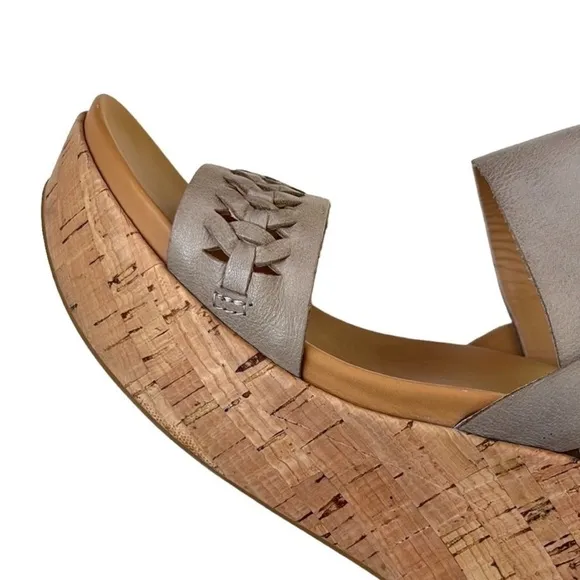 𝅺EUC Kork-Ease leather wedge sandals