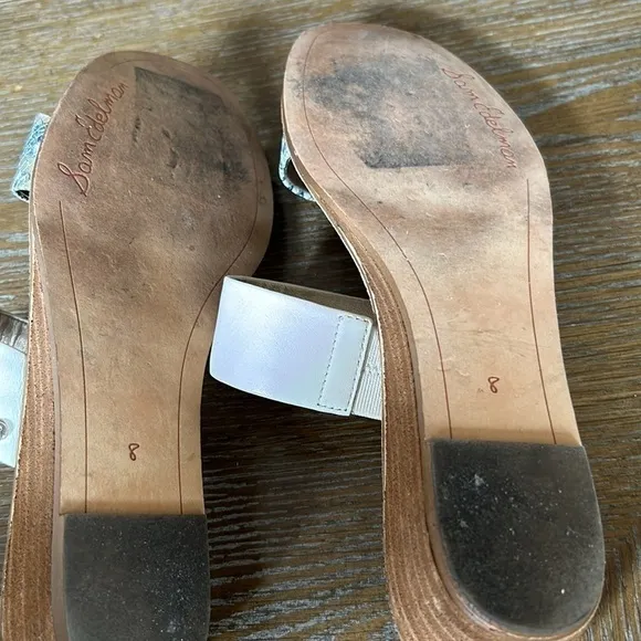 EUC Sam Edelman Gala Two Strap Low Wedge Sandals Women’s Size 8
