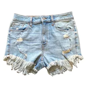 EUNINA HIGH WAISTED MEDIUM WASH CUTOFF DENIM SHORT SIZE SMALL