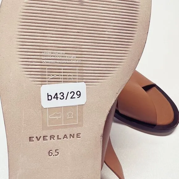 Everlane The City Crossover Sandal in Desert Tan Brown Leather Size 6.5 New