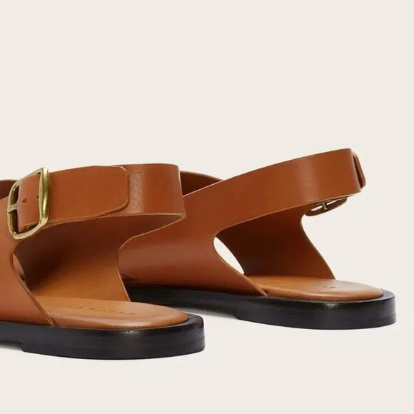 Everlane The City Crossover Sandal in Desert Tan Brown Leather Size 6.5 New