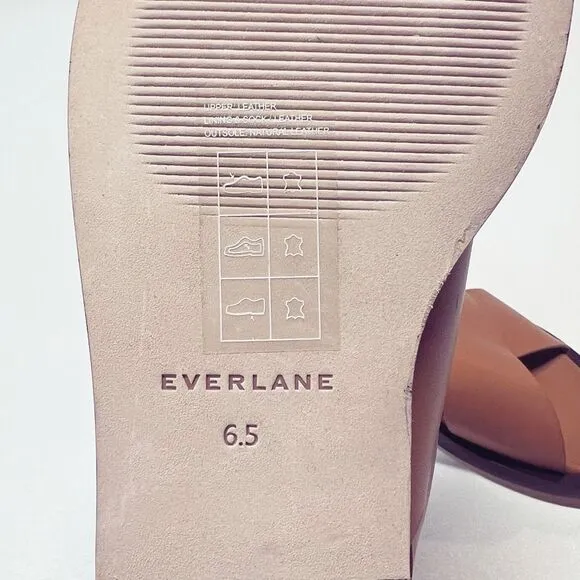 Everlane The City Crossover Sandal in Desert Tan Brown Leather Size 6.5 New
