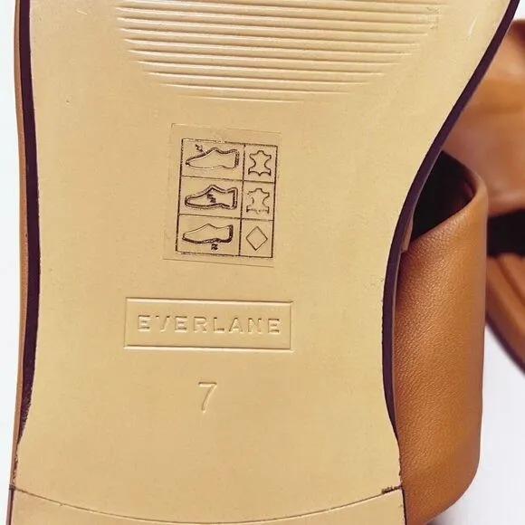 Everlane The Day Twist Sandal Desert Tan Italian Leather Size 7 NEW