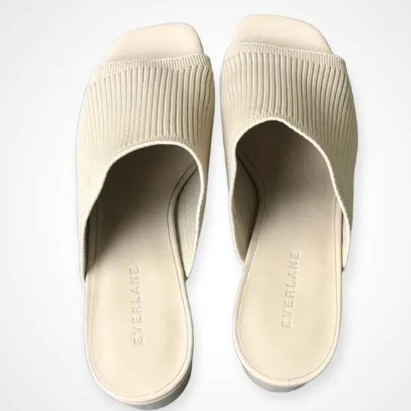 Everlane The Glove Mule in ReKnit White Bone Size 8.5 NEW