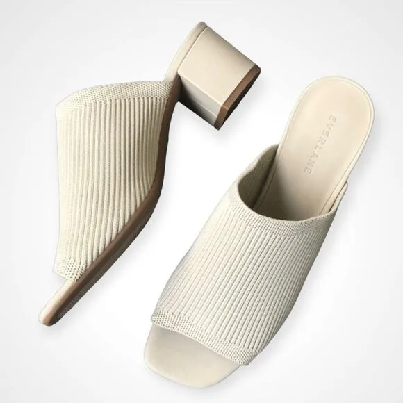 Everlane The Glove Mule in ReKnit White Bone Size 8.5 NEW