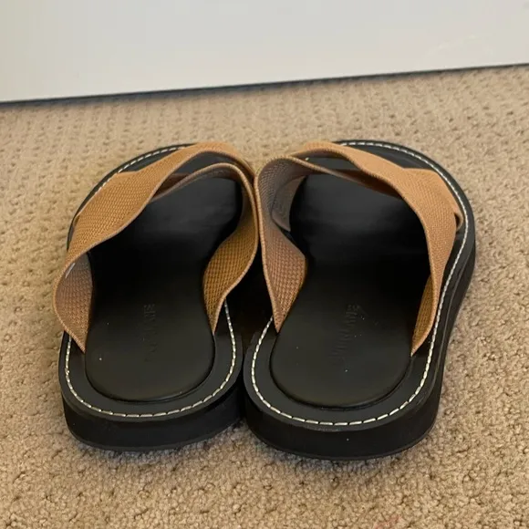 Everlane The ReKnit City Platform Sandals In Caramel Crossover Slides Size 8