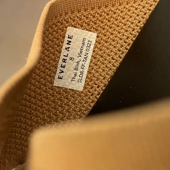 Everlane The ReKnit City Platform Sandals In Caramel Crossover Slides Size 8
