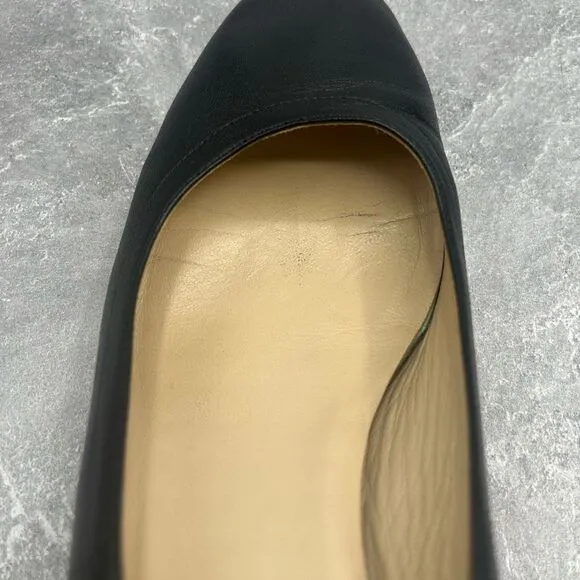 Everlane Womens The Day Black Leather Block Heels Sandals Size 8.5 Slip On Comfy