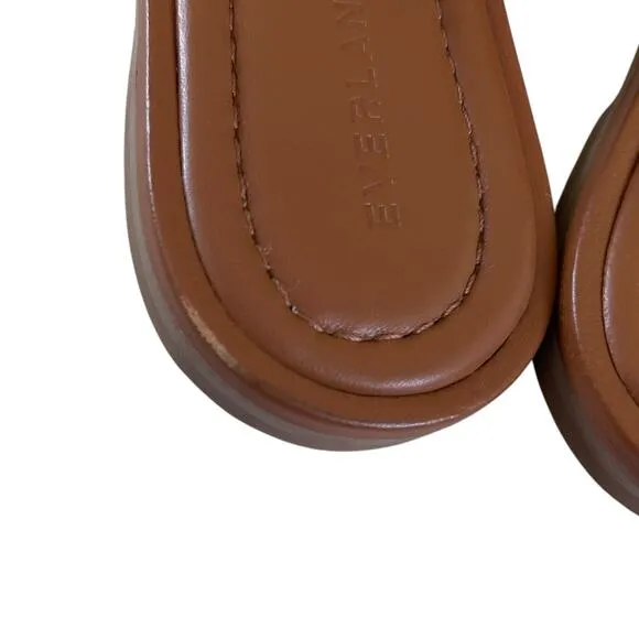 EVERLANE Women's The Day Twist Leather Slide Sandal in Desert Tan-Size 9