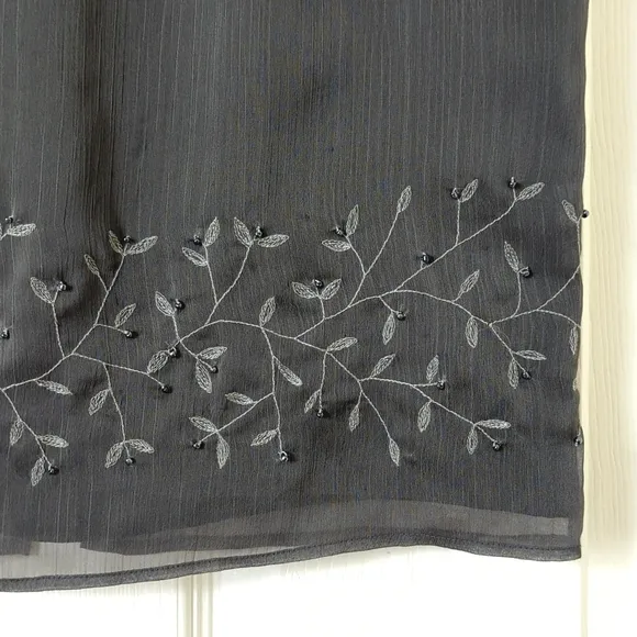 Express 90's Vintage Vine Embroidered &amp; Beaded Straight Knee Length Skirt 9/10