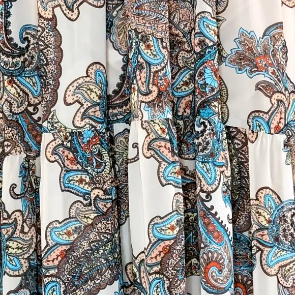 Express Paisley Flowy Dress Adjustable Spaghetti Straps Size Extra Small