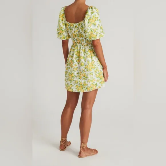 Faithful the Brand Floral Linen Mini Dress