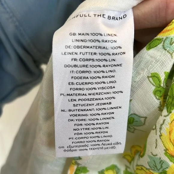 Faithful the Brand Floral Linen Mini Dress