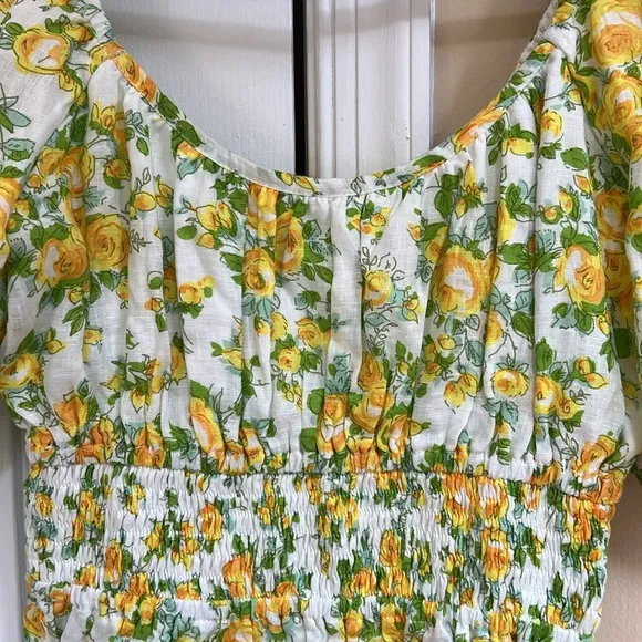 Faithful the Brand Floral Linen Mini Dress