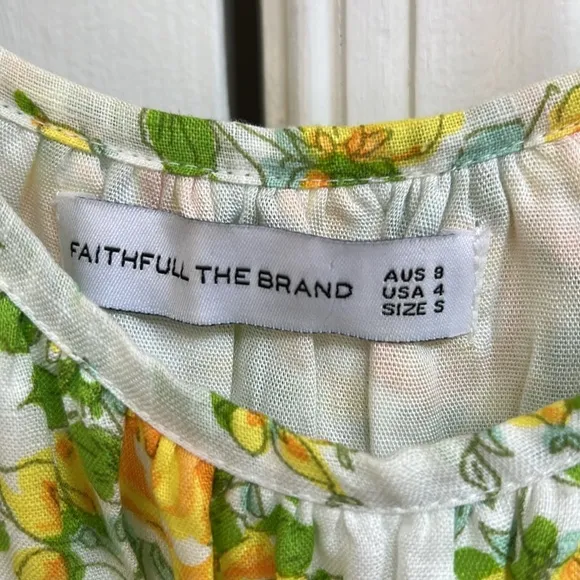 Faithful the Brand Floral Linen Mini Dress