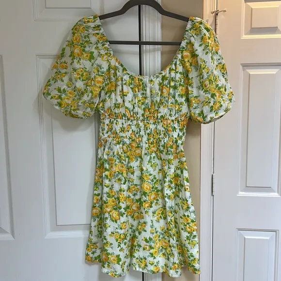 Faithful the Brand Floral Linen Mini Dress