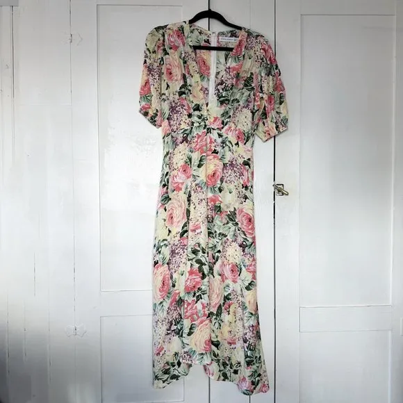 Faithfull the Brand | Marie Louise Midi Dress in Vennisa Floral‎ Yellow
