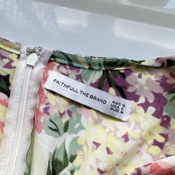 Faithfull the Brand | Marie Louise Midi Dress in Vennisa Floral‎ Yellow