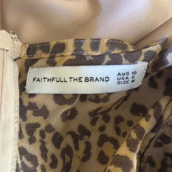 Faithfull the Brand Marie Louise Mila Leopard Animal Print Midi Dress 6