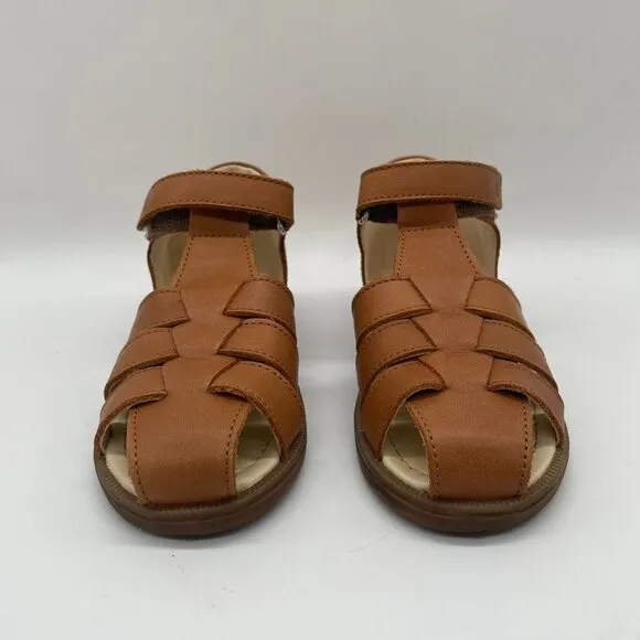 Falcotto Naturino Cedric Kids Nappa Leather Brown Sandals Size 25 US 8 Fisherman