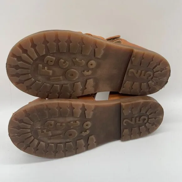 Falcotto Naturino Cedric Kids Nappa Leather Brown Sandals Size 25 US 8 Fisherman