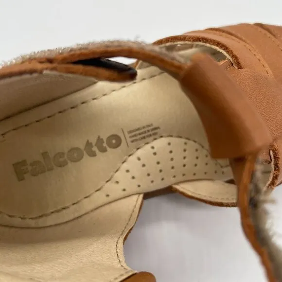 Falcotto Naturino Cedric Kids Nappa Leather Brown Sandals Size 25 US 8 Fisherman