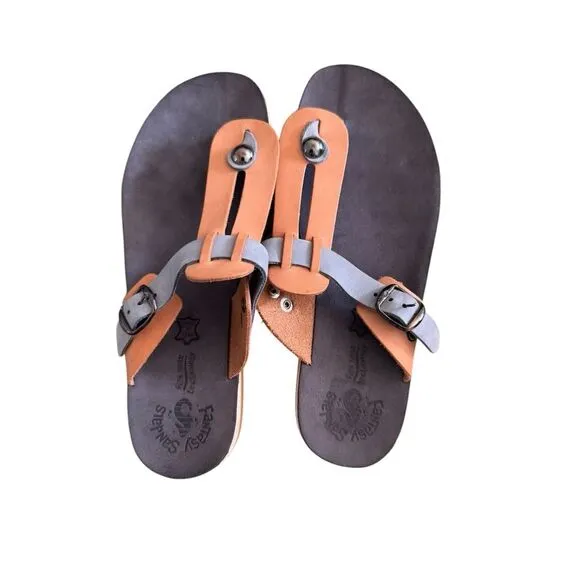 Fantasy Sandals Mirabella Thong Made in Greece Women’s  Size 8
