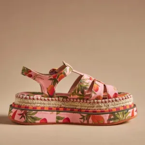 Farm Rio Mango Trees Espadrille Platform Sandals BRAND NEW! WITH THE BOX &amp; TAGS!