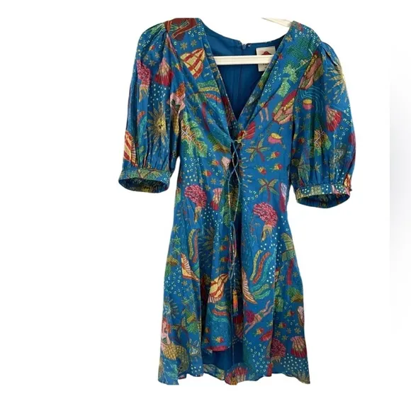 Farm Rio Ocean Stories Mini Dress