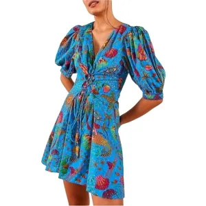 Farm Rio Ocean Stories Mini Dress