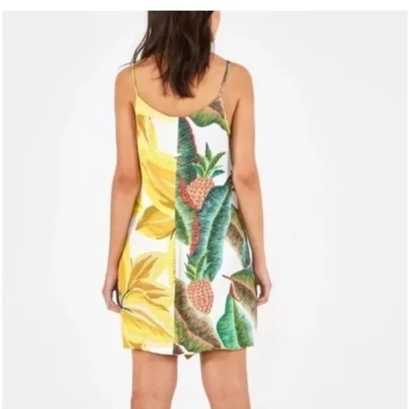 Farm Rio Pineapple jungle print mini dress Sz S