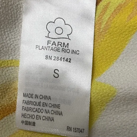 Farm Rio Pineapple jungle print mini dress Sz S