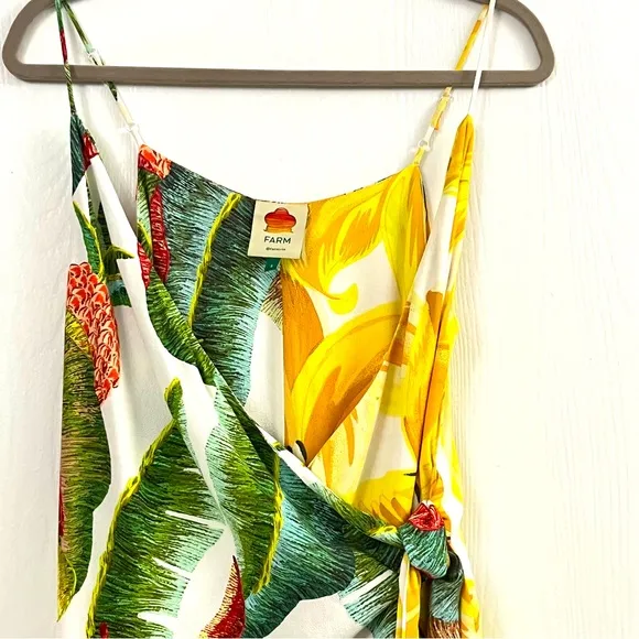 Farm Rio Pineapple jungle print mini dress Sz S