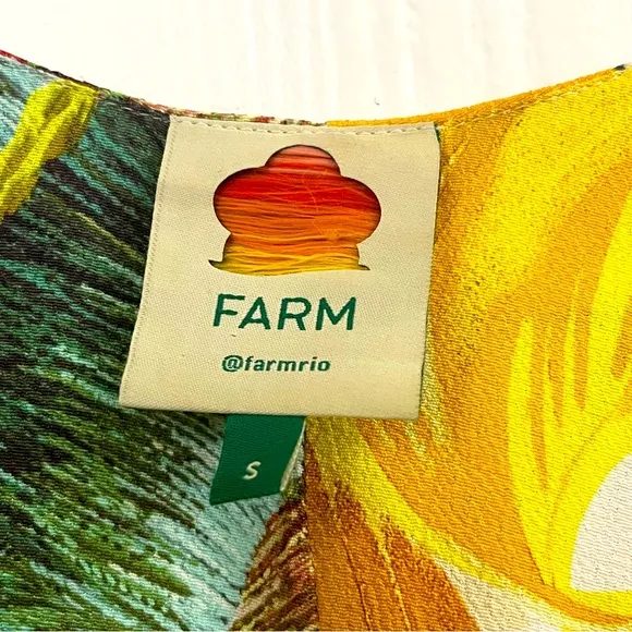 Farm Rio Pineapple jungle print mini dress Sz S