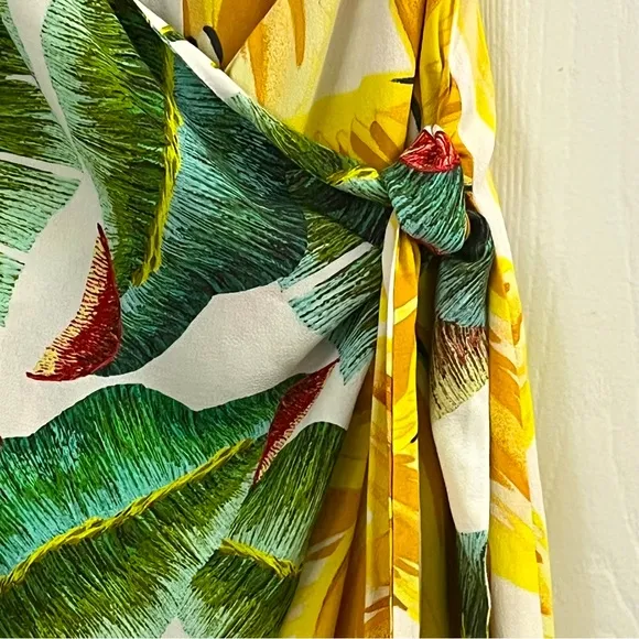 Farm Rio Pineapple jungle print mini dress Sz S