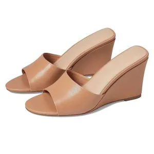 Faryl By Farylrobin Skye Sandals Women's US 12 Nude Slip On Wedge Heel KHD884