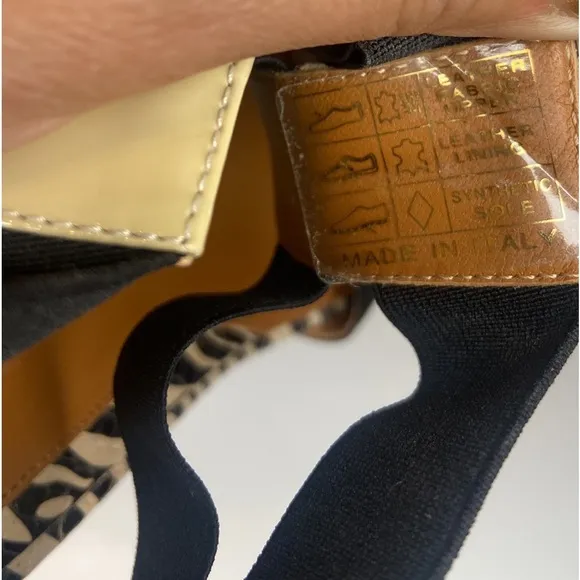 Fendi Carioca Zebra Wedge Sandals Size 38