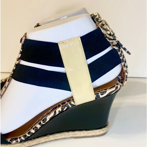Fendi Carioca Zebra Wedge Sandals Size 38