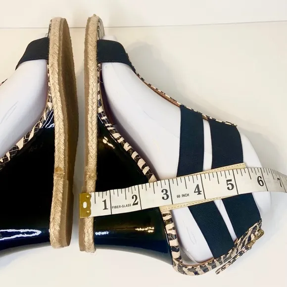 Fendi Carioca Zebra Wedge Sandals Size 38